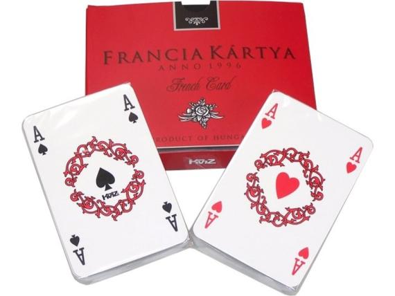 Francia kártya celofánban 2 x 55 lapos csomag