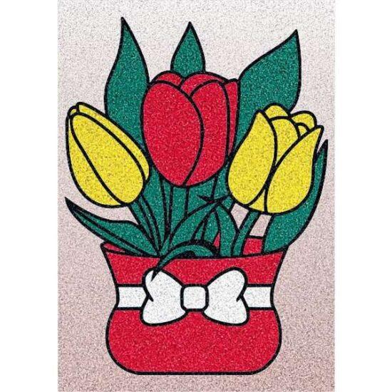 Masnis tulipán csokor homokkép