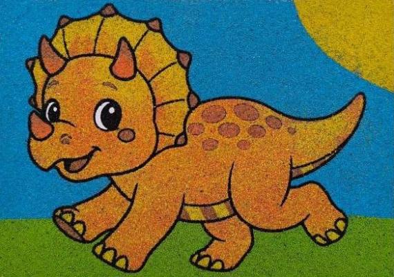 Triceratopsz homokkép