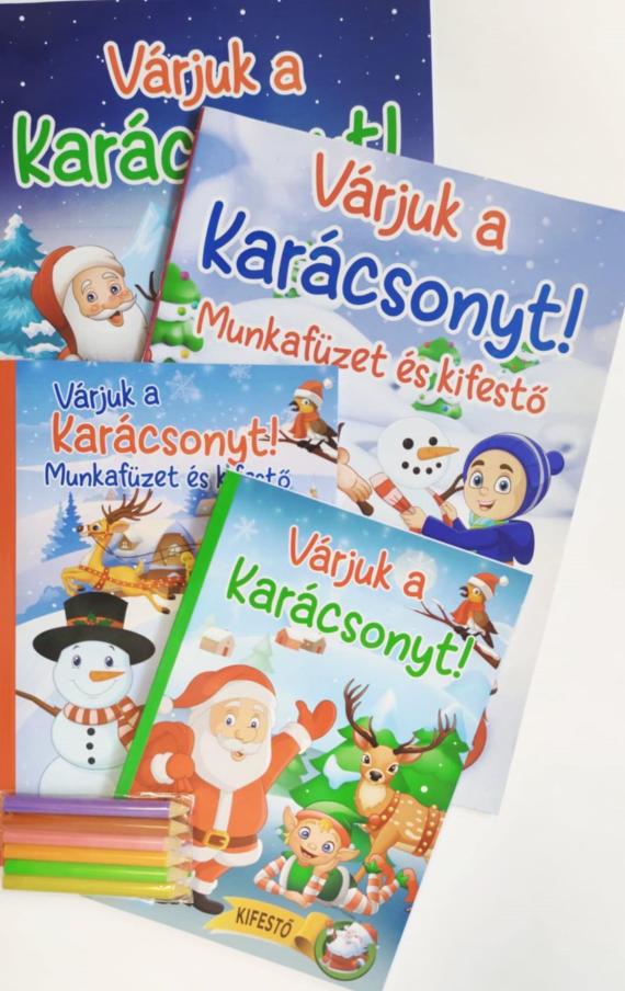 Várjuk a Karácsonyt! 4 kifestő + ceruza