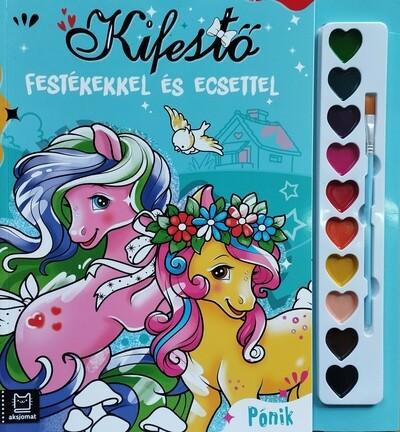 Kifestő festékekkel és ecsettel - Pónik