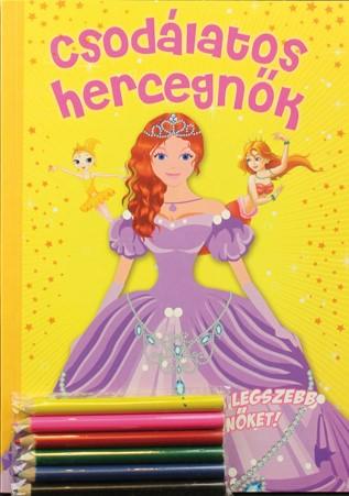 Csodálatos hercegnők 4 kifestő + ceruza