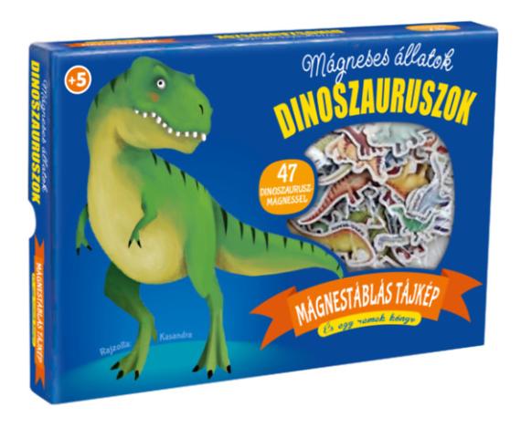 Mágneses állatok: Dinoszauruszok - Mágnestáblás tájkép