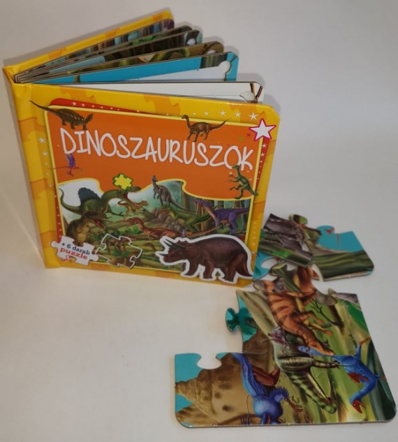Dinoszauruszok 6 darabos puzzlekönyv