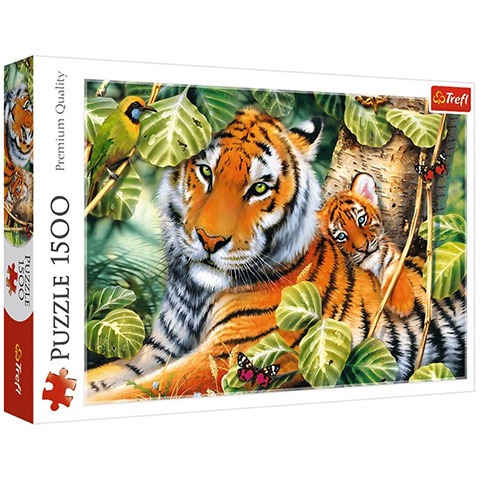 Rejtőzködő tigrisek - 1500 darabos puzzle