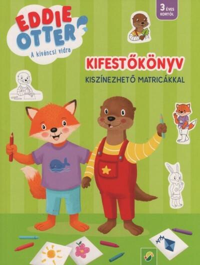 Eddie Otter: Kifestőkönyv kiszínezhető matricákkal (zöld)