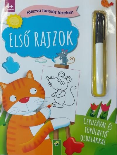 Első rajzok - Játszva tanulós füzetem - Ceruzával és törölhető oldalakkal