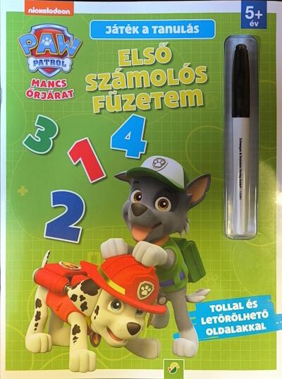 Mancs őrjárat: Első számolós füzetem - Tollal és letörölhető oldalakkal