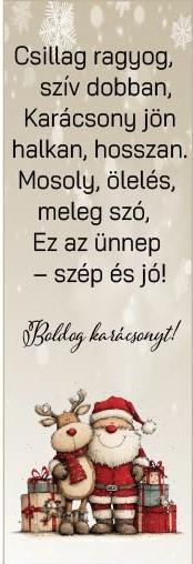 Karácsonyi Könyvjelző- Mikulás