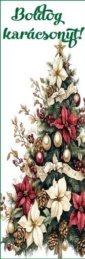 Karácsonyi könyvjelző - Boldog Karácsonyt