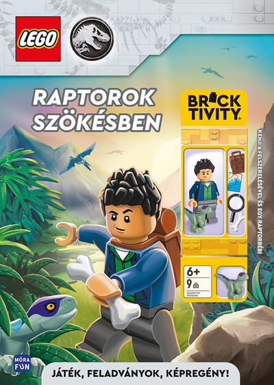 Lego Jurassic World: Raptorok szökésben - Kenji a felszerelésével és egy raptorbébi