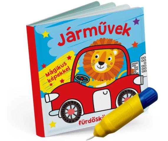 Járművek fürdőskönyv - színváltós, mágikus képekkel 