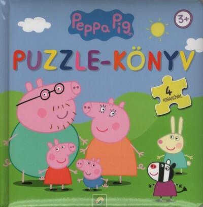 Peppa Malac: Puzzle-könyv - 4 kirakóval (kék)