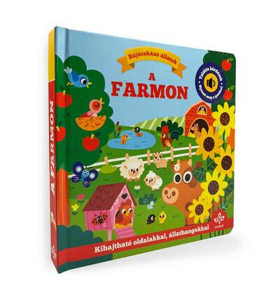 Bújócskázó állatok a farmon - Találós kérdések kihajtható oldalakkal, állathangokkal - Nyomd meg a gombot!