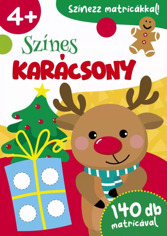 Színes karácsony 140 db matricával