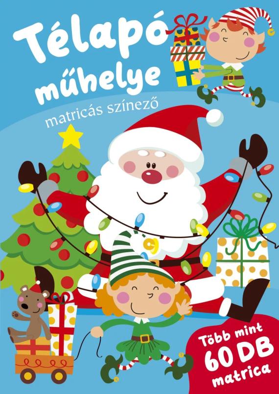 Télapó műhelye - matricás színező Télapó műhelye - matricás színező