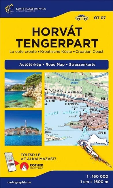Horvát tengerpart (Adria) térkép - 2025