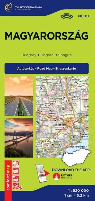 Magyarország comfort térkép (1:520 000) - 2025