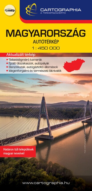 Magyarország extra autótérkép (1:450 000) - 2022. (új kiadás)