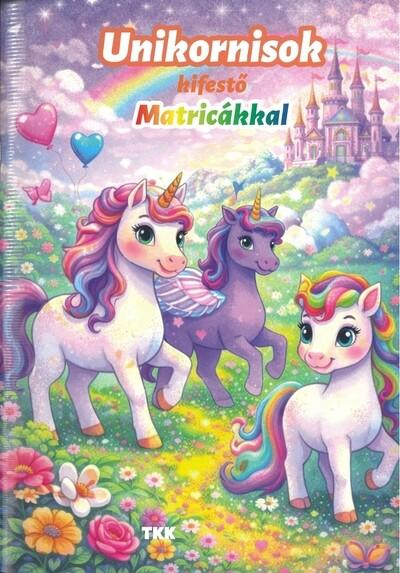Unikornisok kifestő - Matricákkal
