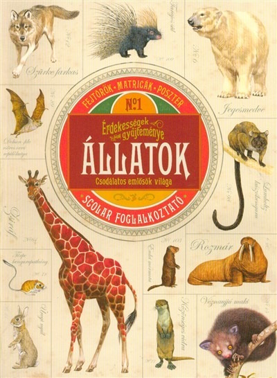 Érdekességek gyűjteménye: Állatok - Csodálatos emlősök világa /Fejtörők - matricák - poszter