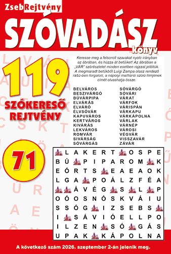 ZsebRejtvény SZÓVADÁSZ Könyv 26071 ZsebRejtvény SZÓVADÁSZ Könyv 26071