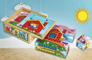 Bogyó és Babóca fakocka – Házikók