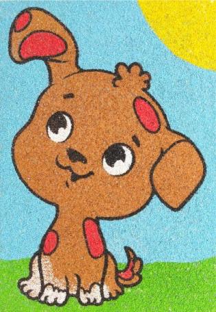 Barnie kutya homokkép Barnie kutya homokkép