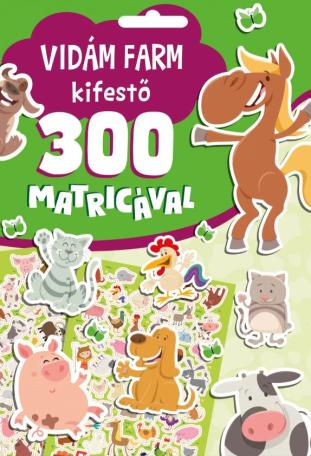 Vidám farm kifestő 300 matricával