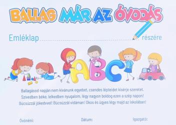 Ballag már az óvodás