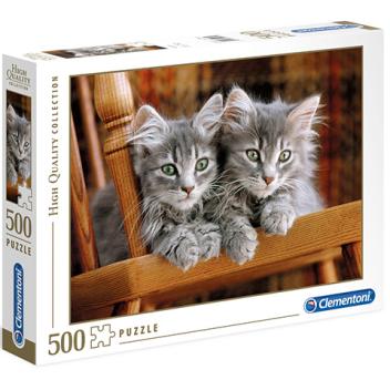Szürke cicák a széken 500 db-os puzzle
