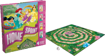 Disney Hercegnők: Home Sprint - Társasjáték, műanyag figurákkal