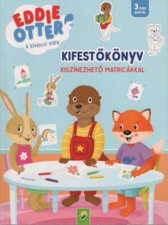 Eddie Otter: Kifestőkönyv kiszínezhető matricákkal (kék)