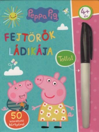 Peppa Malac: Fejtörők ládikája - 50 letörölhető kártyával