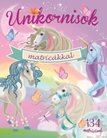 Unikornisok matricákkal - Lila