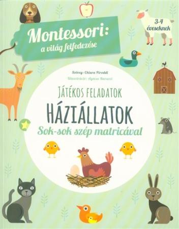 Háziállatok - Montessori foglalkoztató füzet 3-4 éveseknek