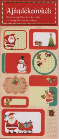 Ajándékcímkék - Karácsonyi dekoráció kártyára, csomagra + barkácsolásra