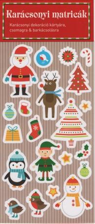 Karácsonyi matricák - Karácsonyi dekoráció kártyára, csomagra + barkácsolásra