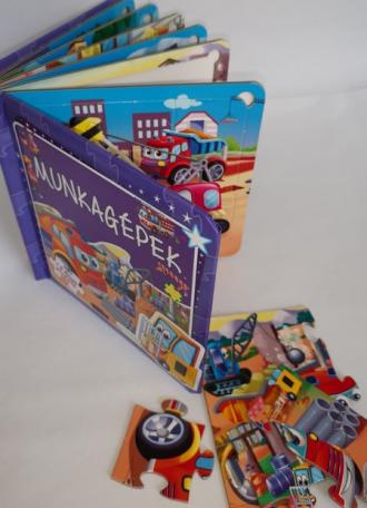 Munkagépek 6 darabos puzzlekönyv