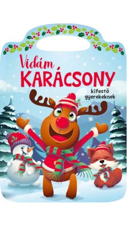 Vidám karácsony - kifestő gyerekeknek
