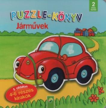 Puzzle-könyv: Járművek - 5 oldalon 4-6 részes kirakók