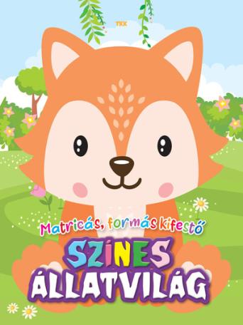 Színes állatvilág - matricás színező Színes állatvilág - matricás színező