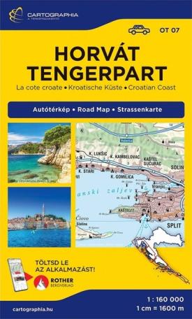 Horvát tengerpart (Adria) térkép - 2025