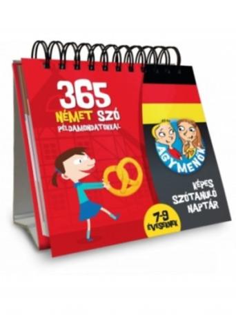 Agymenők képes szótanuló naptár - Német 7-9 éveseknek /365 szó példamondatokkal