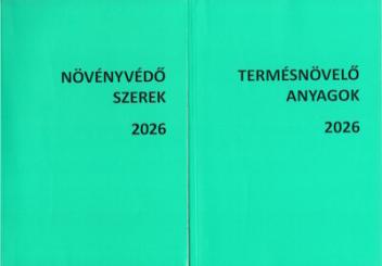 Növényvédő szerek, termésnövelő anyagok 2026 I-II. Növényvédő szerek, termésnövelő anyagok 2026 I-II.